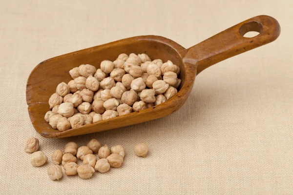 Scoop of chickpea (garbanzo beans) — Stock Photo, Image