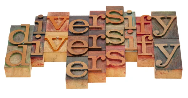 Diversify word abstract — Stock Photo, Image