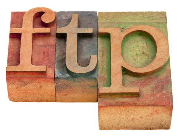 FTP - protokoll för filöverföring — Stockfoto