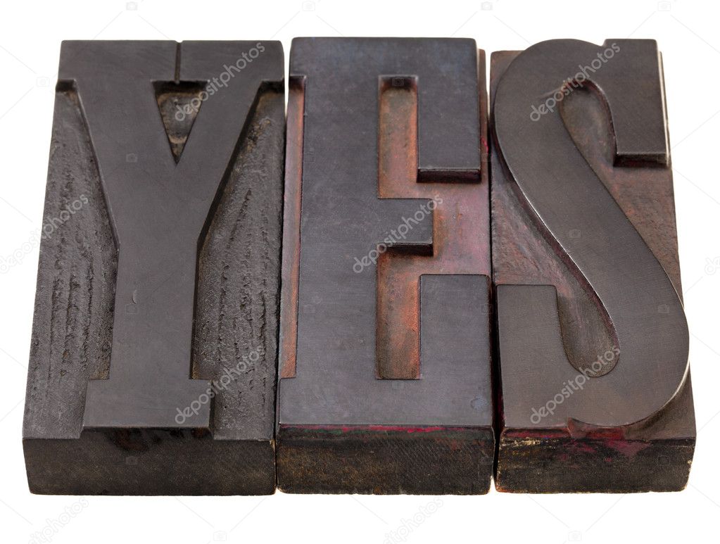 Yes - word in antique letterpress type