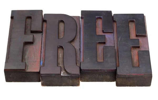 Mot libre en caractères typographiques — Photo