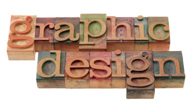 Graphic design in letterpress type clipart