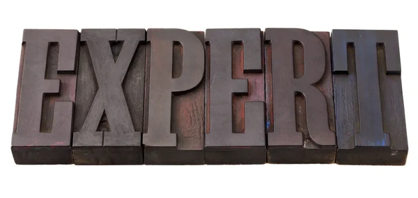 Parola esperta nel tipo letterpress — Foto Stock