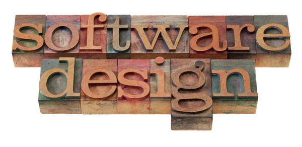 Design de software no tipo de tipografia — Fotografia de Stock