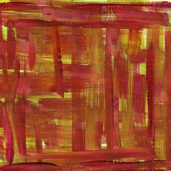 Konsistens Grov Röda Och Gula Akvarell Abstrakt Konstnären Bomullscanvas Själv — Stockfoto