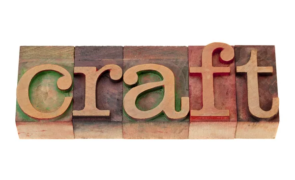 Τέχνη Λέξη Στο Τυπογραφικών Εκλεκτής Ποιότητας Ξύλινα Letterpress Χρωματίζονται Από — Φωτογραφία Αρχείου