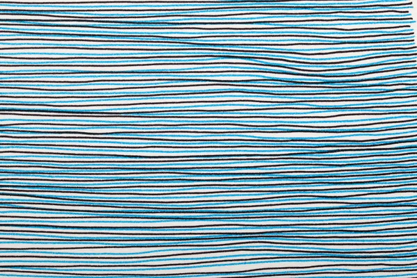 フリーハンド描画抽象 黒と青の線 ペンとホワイト ペーパー — ストック写真