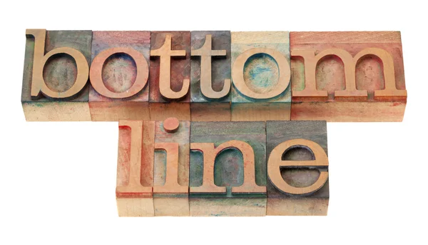 Bottom line in wood fonts — Stock Photo, Image