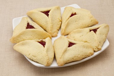 Apricot hamantaschen pastry clipart