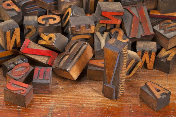 Letterpress printing blocks with exclamation point — Stock Photo, Image