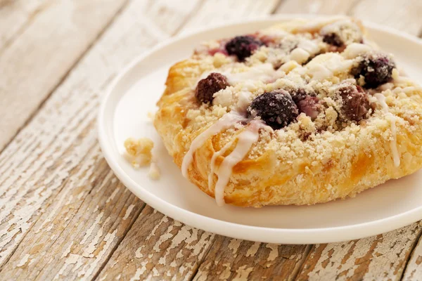 Cherry cheese danish pastry — Stock Photo, Image