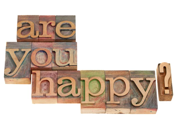 Czy jesteś szczęśliwy? — Zdjęcie stockowe