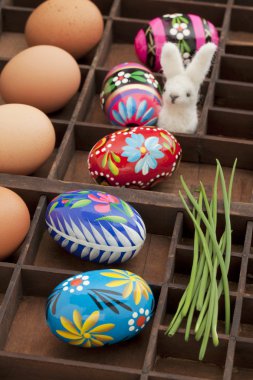 Painted Easter eggs clipart