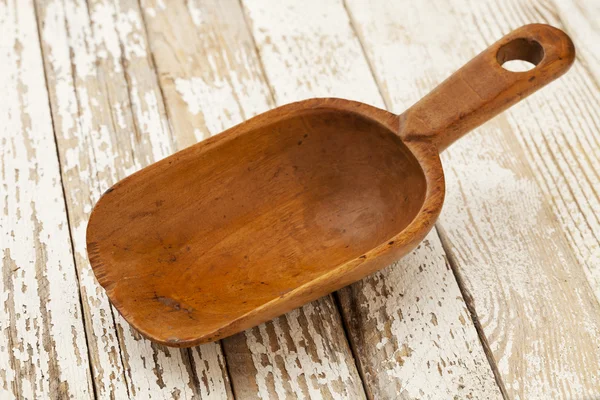 Rustic wooden scoop — Stock Photo, Image