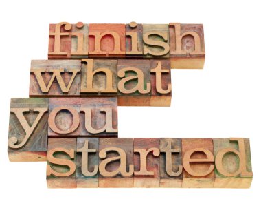 Finish what you started clipart