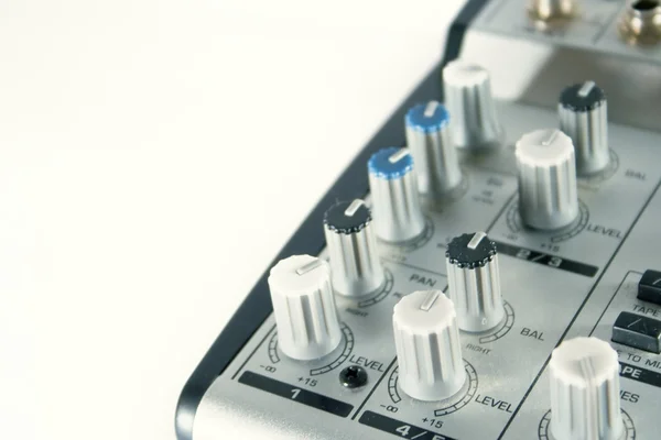 stock image Small sound mixer and preamp on white background