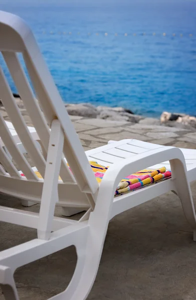 White Plastic Chair Beach — Stock Photo, Image