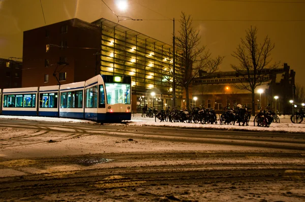 Tramwaj w Amsterdamie — Zdjęcie stockowe