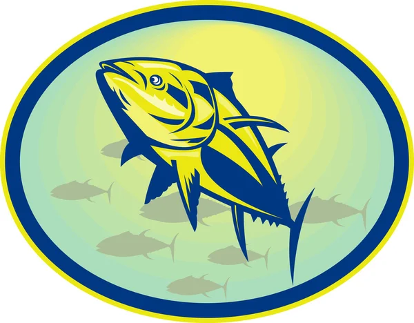 Z niski kąt tuńczyka błękitnopłetwego — Zdjęcie stockowe