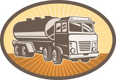 Cement fuel truck clipart