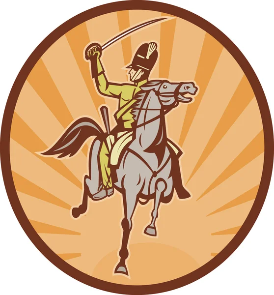 Ουσσάρος lighthorseman ιππικό χρέωσης — Φωτογραφία Αρχείου
