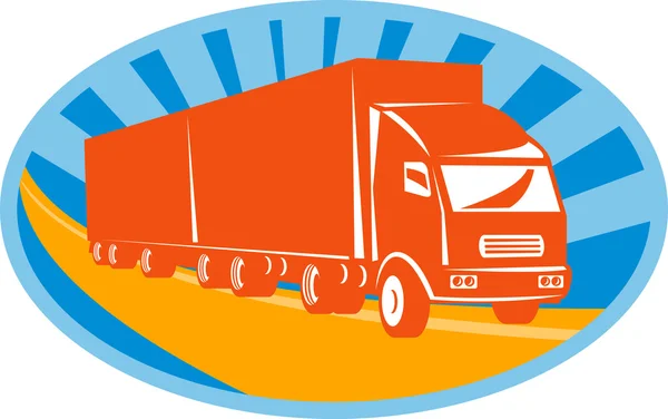 集装箱卡车和拖车 — 图库照片