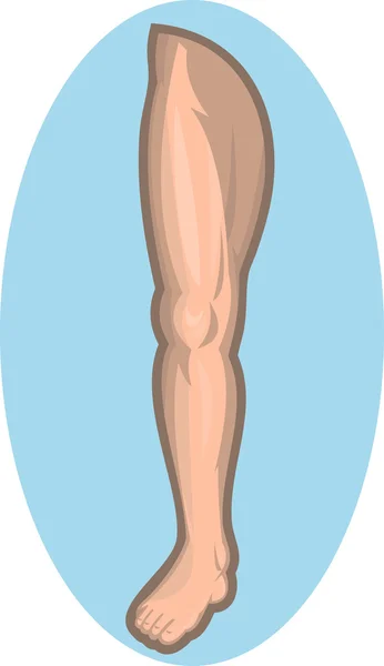 Людська нога спереду — стокове фото