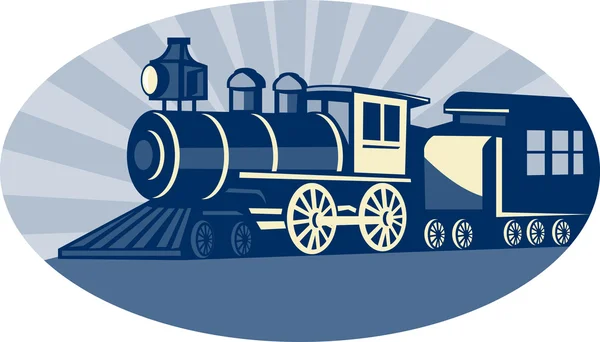 Comboio a vapor ou locomotiva — Fotografia de Stock