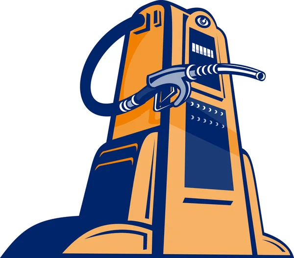 Retro benzine pomp tankstation mondstuk — Stok fotoğraf