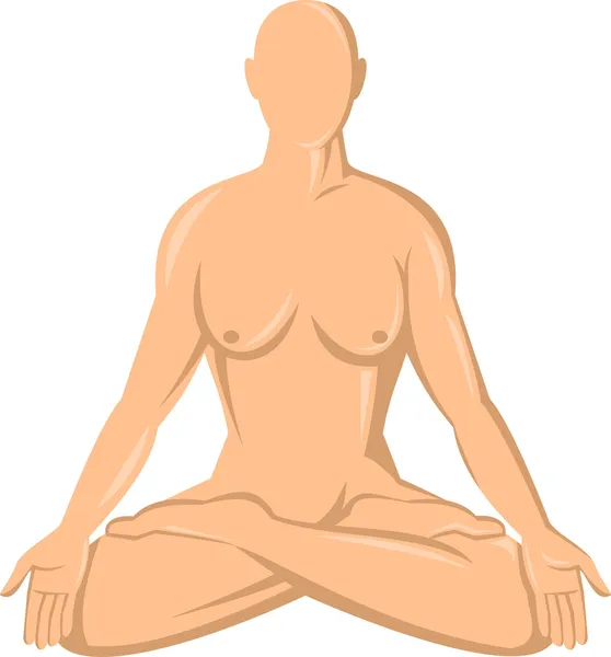Жіноча анатомія людини йога лотос — стокове фото