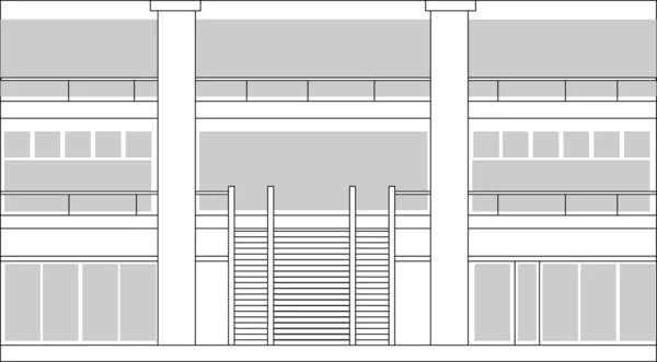 Desenul liniei unui hol interior al unei clădiri — Fotografie, imagine de stoc