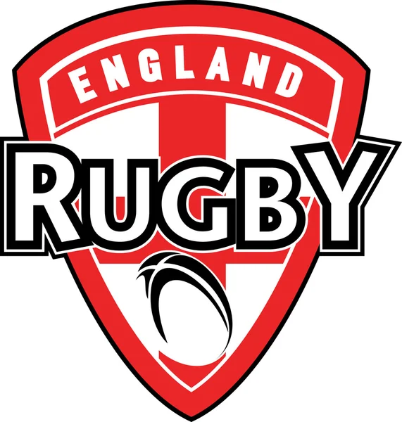 Escudo de bola de rugby Inglaterra — Fotografia de Stock