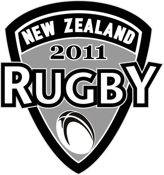 Escudo de pelota de rugby Nueva Zelanda 2011 — Foto de Stock
