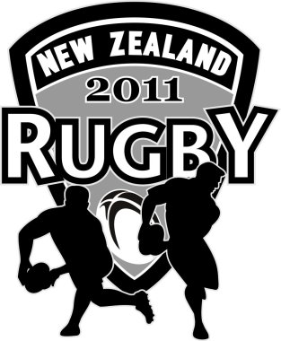 Rugby lineout throw ball new zealand 2011 clipart