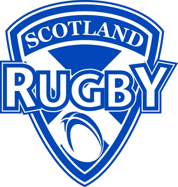 Rugby topu kalkan İskoçya bayrağı — Stok fotoğraf