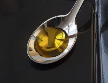 Oil on spoon clipart