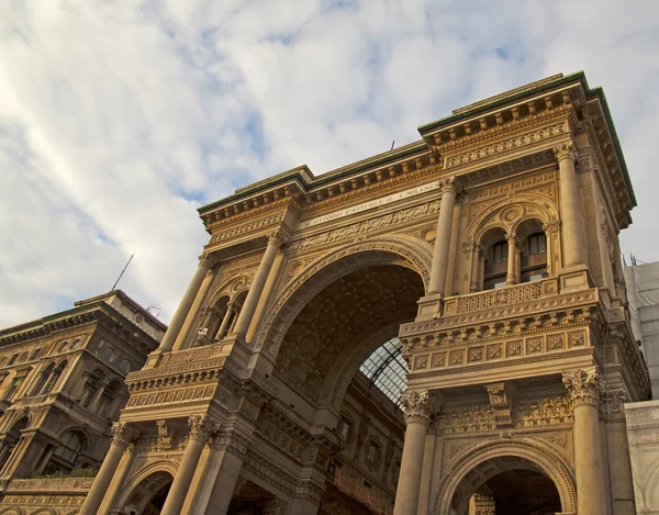 View Galleria Vittorio Emanuele Characteristic Gallery Piazza Duomo Milano Italy — Stock Photo, Image