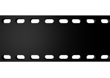 Beyaz arka plan üzerinde siyah film film 3D render