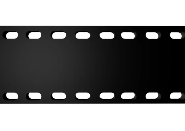 Render Van Zwarte Film Film Witte Achtergrond — Stockfoto