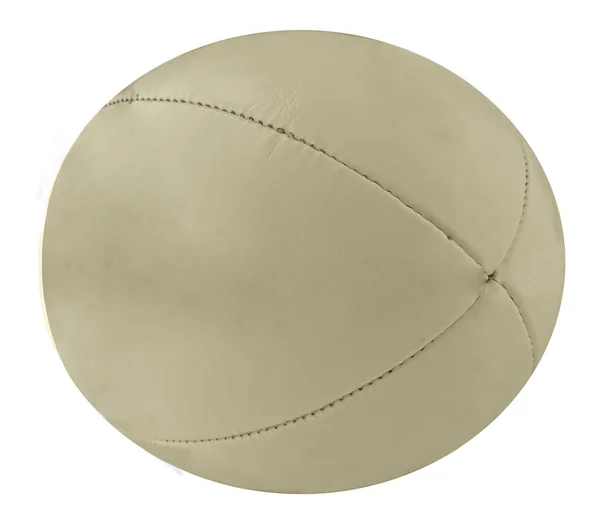 Μια Lite Γκρι Ράγκμπι Μπάλα Πάνω Από Λευκό — Φωτογραφία Αρχείου