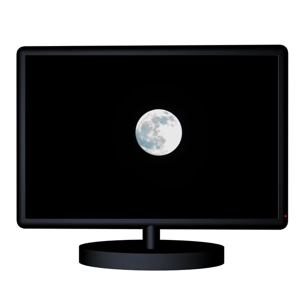 Pohled Měsíc Obrazovce — Stock fotografie