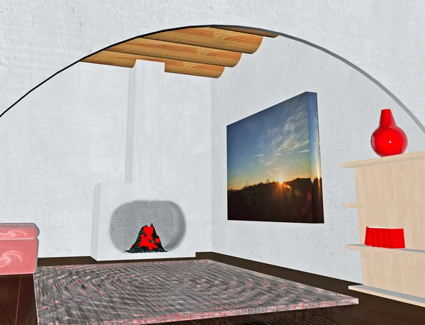 3D pokój — Zdjęcie stockowe
