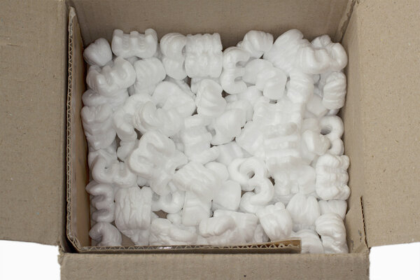 Curls of polystyrene