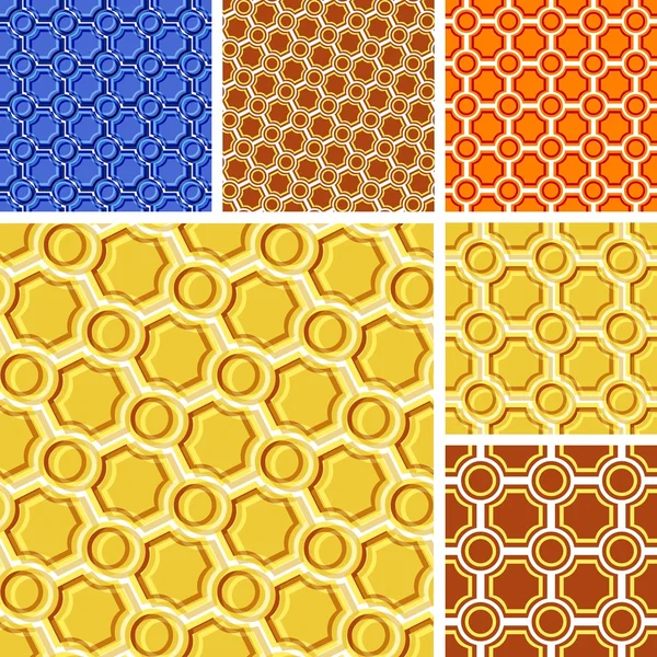Seamless tile patterns — Stock Vector