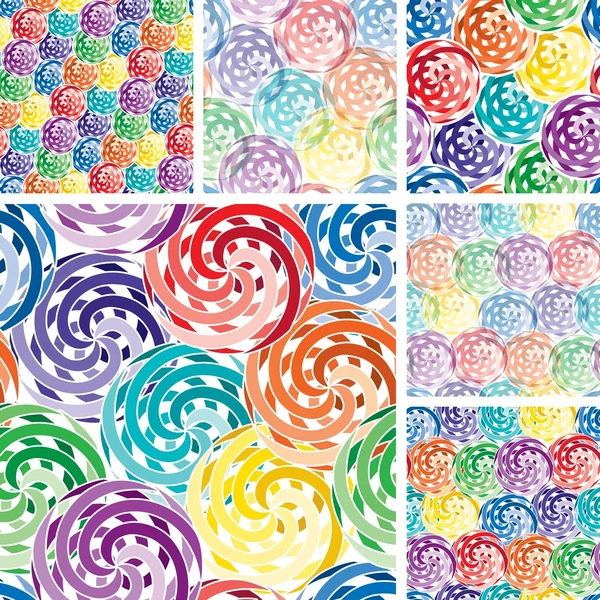 Seamless vivid swirl patterns — Stock Vector