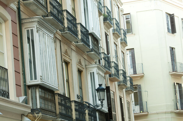Apartment balconies in Malaga, Spain
