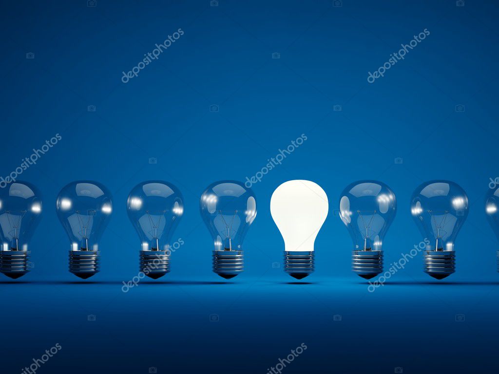 Row of light bulbs Stock Photo by ©Mishchenko 4040735