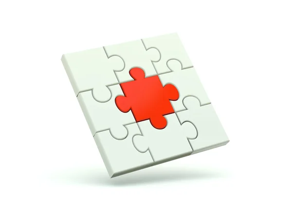 Puzzle isolated on white — Stock Photo, Image