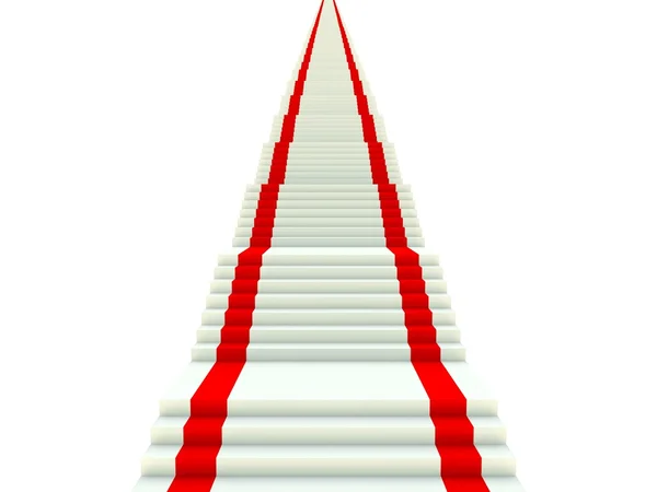 Elszigetelt fehér lépcső — Stock Fotó