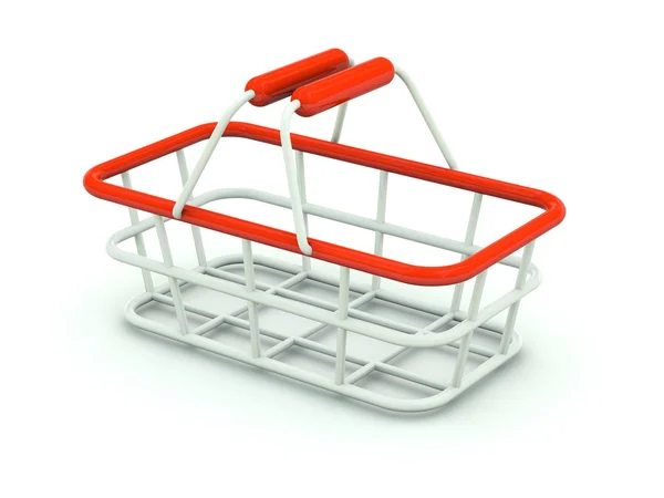 Hand shopping cart isolated on white — Stock Photo, Image
